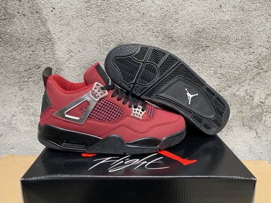 (image for) Air Jordan 4 Wine Black Silver Shoes -86